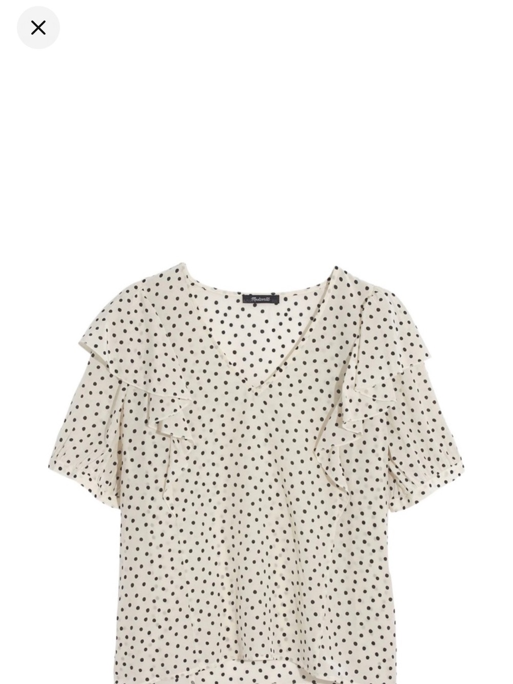 Madewell washable silk top size M